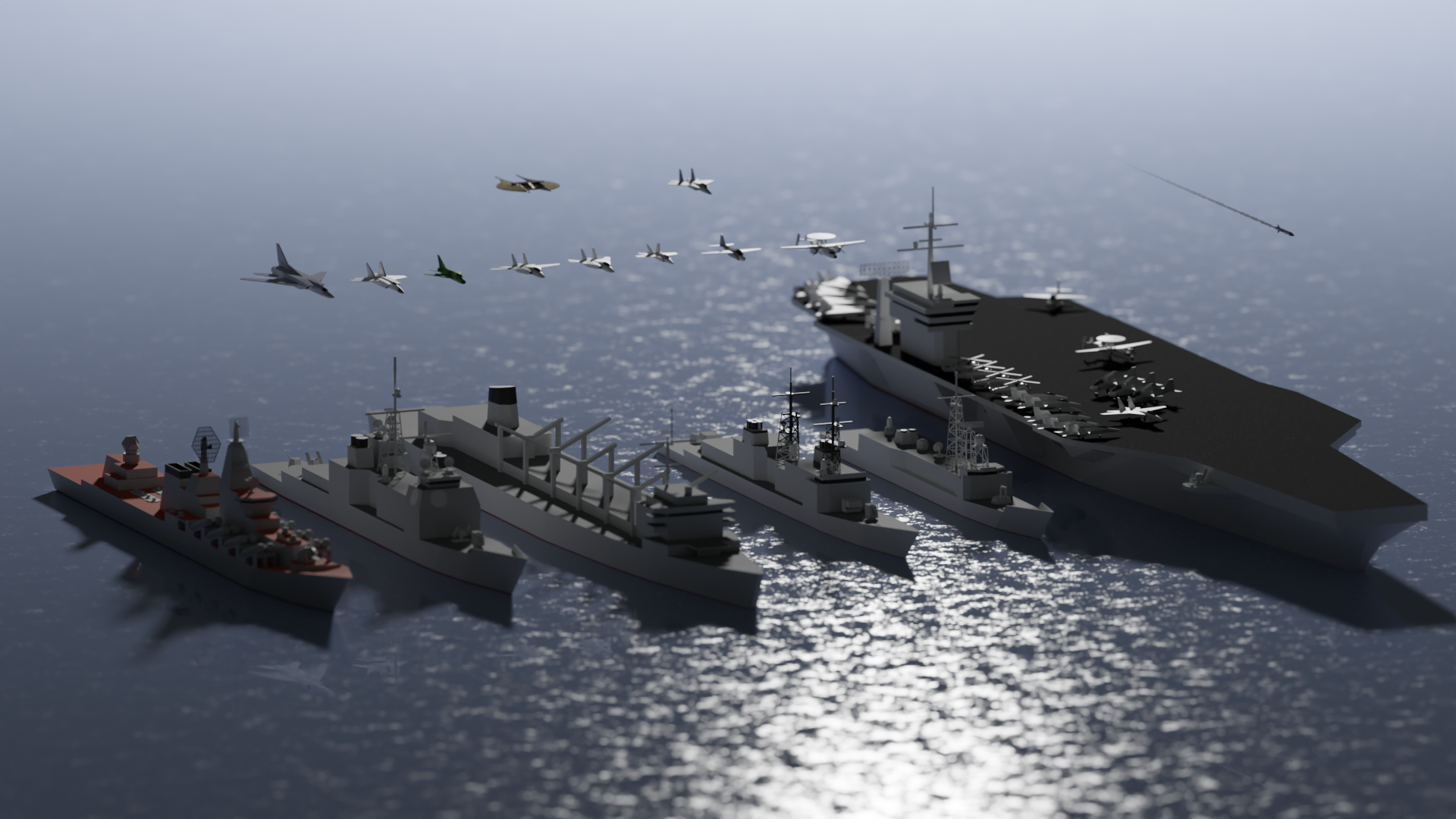 Low-Poly Warships